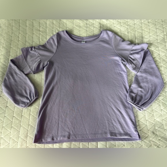 Old Navy | Lavender Lightweight Sweatshirt with Ruffle Detail | Size Small - Picture 2 of 13